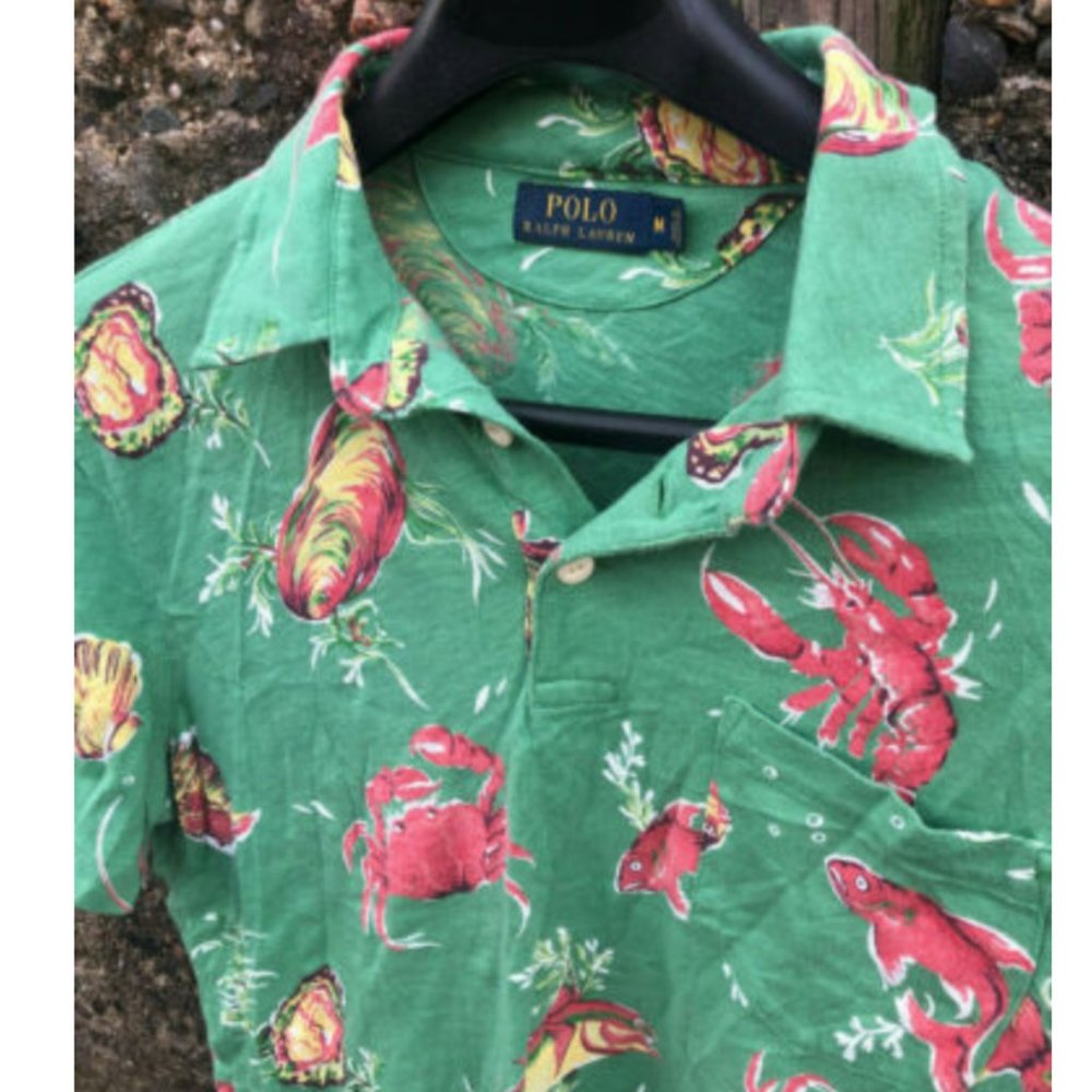 Polo Ralph Lauren Fish & Lobster Slubby Polo M